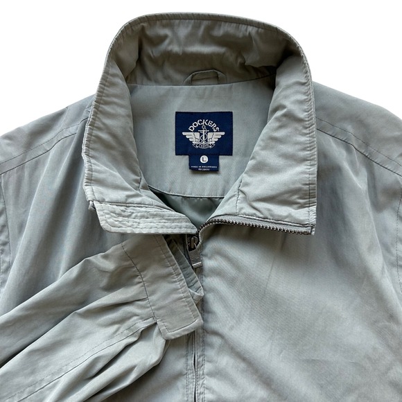 Dockers Other - Dockers Windbreaker Jacket Mens Large‎ Green Full Zip Workwear Utility Tactical